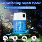LAZZAROU Indoor Bug Zapper & Mosquito Killer - Safe for Kids & Pets | Blue Light Fly Trap for Home, Kitchen, Bedroom | No Chemicals, Easy Clean