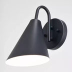 VAXCEL Hanson Steel 1 Light LED Compatible Matte Black and White Contemporary Dark Sky Indoor Outdoor Wall Sconce