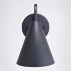 VAXCEL Hanson Steel 1 Light LED Compatible Matte Black and White Contemporary Dark Sky Indoor Outdoor Wall Sconce