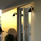 VAXCEL Hanson Steel 1 Light LED Compatible Matte Black and White Contemporary Dark Sky Indoor Outdoor Wall Sconce