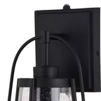VAXCEL Portage Park 1 Light Black Dusk to Dawn Outdoor Wall Lantern Clear Glass