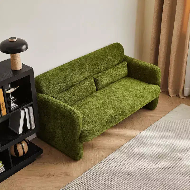 MAYEERTY Modern Convertible Sofa Bed with Arm Pockets & Adjustable Back