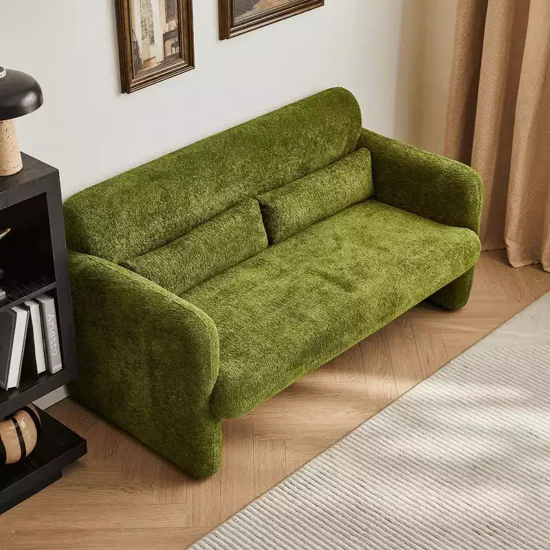 MAYEERTY Modern Convertible Sofa Bed with Arm Pockets & Adjustable Back