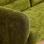 MAYEERTY Modern Convertible Sofa Bed with Arm Pockets & Adjustable Back