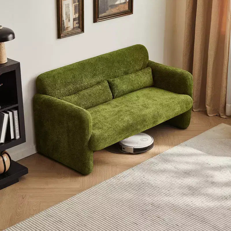 MAYEERTY Modern Convertible Sofa Bed with Arm Pockets & Adjustable Back