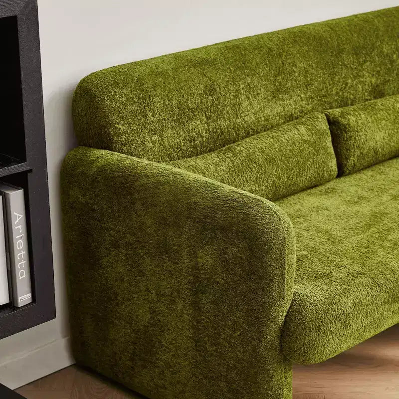 MAYEERTY Modern Convertible Sofa Bed with Arm Pockets & Adjustable Back