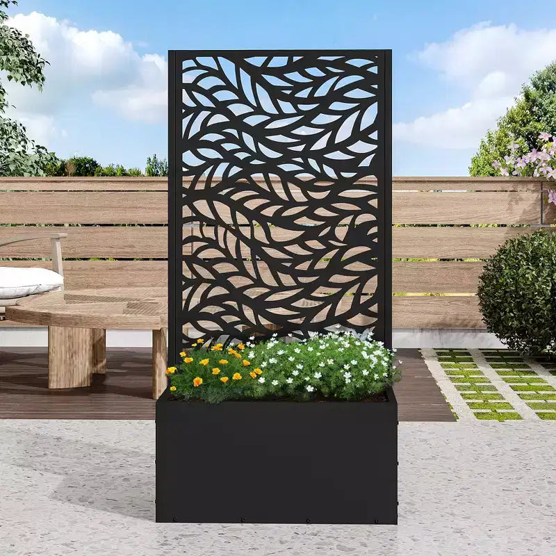 PexFix Metal Wall Planter Box with Trellis for Climbing Plants
