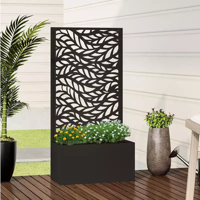 PexFix Metal Wall Planter Box with Trellis for Climbing Plants