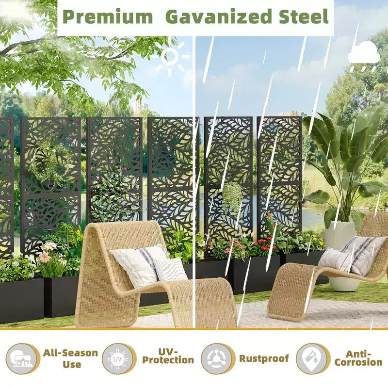 PexFix Metal Wall Planter Box with Trellis for Climbing Plants