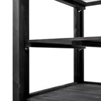 Wood Garden Greenhouse with Portable Cold Frame, Movable Storage & Adjustable Shelves, Indoor/Outdoor Use
