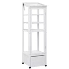 Wood Garden Greenhouse with Portable Cold Frame, Movable Storage & Adjustable Shelves, Indoor/Outdoor Use
