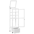 Wood Garden Greenhouse with Portable Cold Frame, Movable Storage & Adjustable Shelves, Indoor/Outdoor Use
