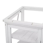 Wood Garden Greenhouse with Portable Cold Frame, Movable Storage & Adjustable Shelves, Indoor/Outdoor Use