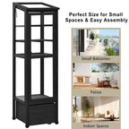 Wood Garden Greenhouse with Portable Cold Frame, Movable Storage & Adjustable Shelves, Indoor/Outdoor Use