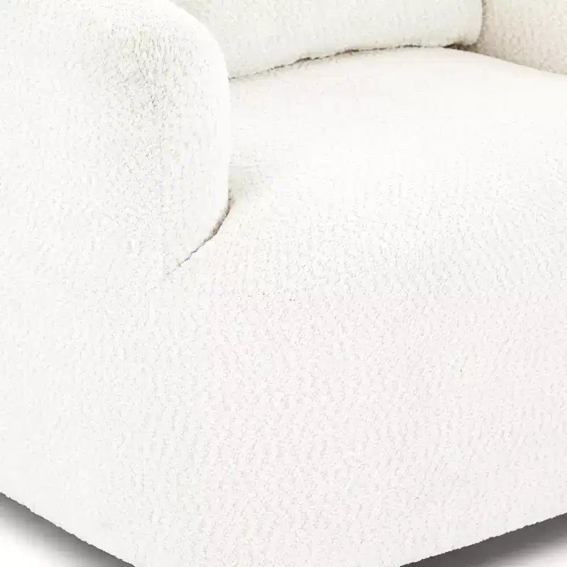 Whisen 38.2 Upholstered Swivel Barrel Chair with Pillow
