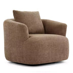 Whisen 38.2 Upholstered Swivel Barrel Chair with Pillow