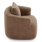 Whisen 38.2 Upholstered Swivel Barrel Chair with Pillow