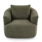 Whisen 38.2 Upholstered Swivel Barrel Chair with Pillow