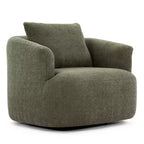 Whisen 38.2 Upholstered Swivel Barrel Chair with Pillow