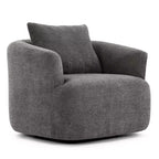 Whisen 38.2 Upholstered Swivel Barrel Chair with Pillow