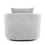 Whisen 38.2 Upholstered Swivel Barrel Chair with Pillow