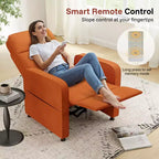 Skyzoo Electric Recliner Chair with Adjustable Backrest & Footrest, Upholstered Recliner Sofa, for Living Room, Nursery