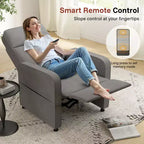 Skyzoo Electric Recliner Chair with Adjustable Backrest & Footrest, Upholstered Recliner Sofa, for Living Room, Nursery