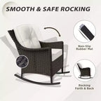 EAGLE PEAK Coastal Vista 3 Piece Patio Bistro Set with Side Table, Includes 2 Patio Chairs for Patio, Porch, Garden, Poolside