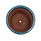 MAYEERTY 3-Piece Ceramic Flowerpot Modern Indoor Outdoor Planter Antique Blue for Garden Patio