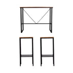 Venallo 3pc Indoor/Outdoor Space Saving Bar Set - Natural - SEI