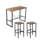 Venallo 3pc Indoor/Outdoor Space Saving Bar Set - Natural - SEI