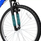 hykolity 26 27.5 Wheel Mountain Bike, 18 Speed MTB Women Men Bicycle with Adjustable Saddle, Full Suspension for Outdoor Cycling