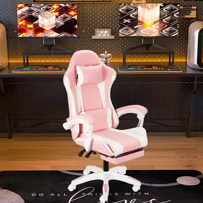 Ergonomic Gaming Chair with Lumbar Support  Sleek Racing Design