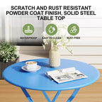 3-Piece Folding Bistro Set, Foldable Patio Table & 2 Chairs with Premium Frame for Outdoor Garden, Balcony, and Patio
