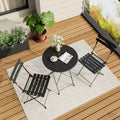 3-Piece Folding Bistro Set, Foldable Patio Table & 2 Chairs with Premium Frame for Outdoor Garden, Balcony, and Patio