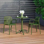 WestinTrends Playa 3-Piece Outdoor Resin Patio Bistro Table Set with Stackable Patio Dining Side Chairs For 2