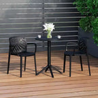 WestinTrends Playa 3-Piece Outdoor Resin Patio Bistro Table Set with Stackable Patio Dining Side Chairs For 2