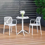 WestinTrends Playa 3-Piece Outdoor Resin Patio Bistro Table Set with Stackable Patio Dining Side Chairs For 2