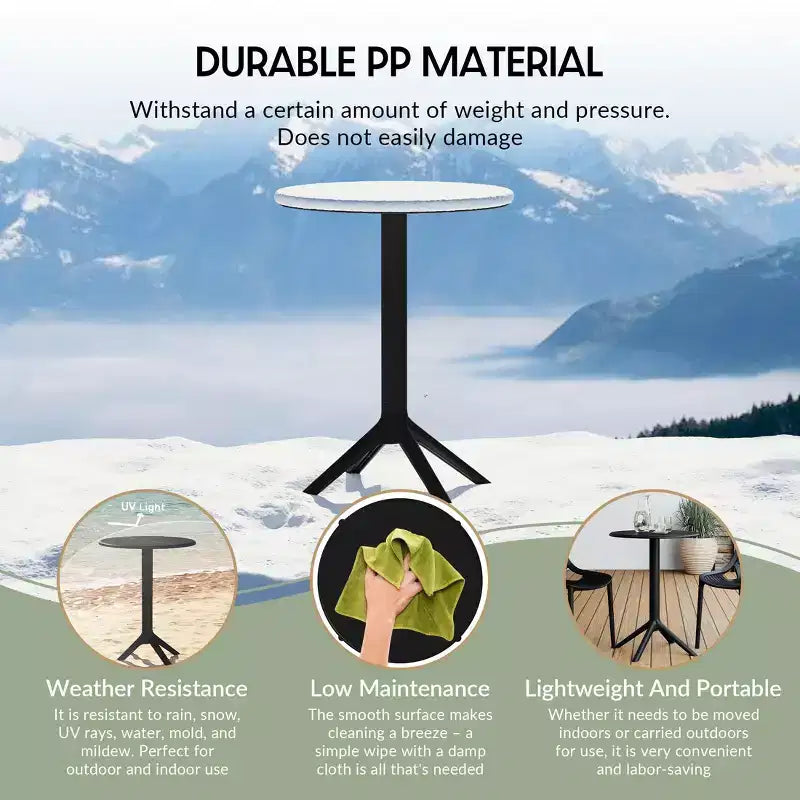 WestinTrends Playa 3-Piece Outdoor Resin Patio Bistro Table Set with Stackable Patio Dining Side Chairs For 2