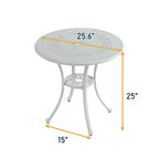 CLIHOME 3-Piece Cast Aluminum Bistro Table and Chairs Set