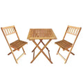 BestMassage 3-Pieces Acacia Wood Folding Bistro Set Outdoor Dining Set, Natural