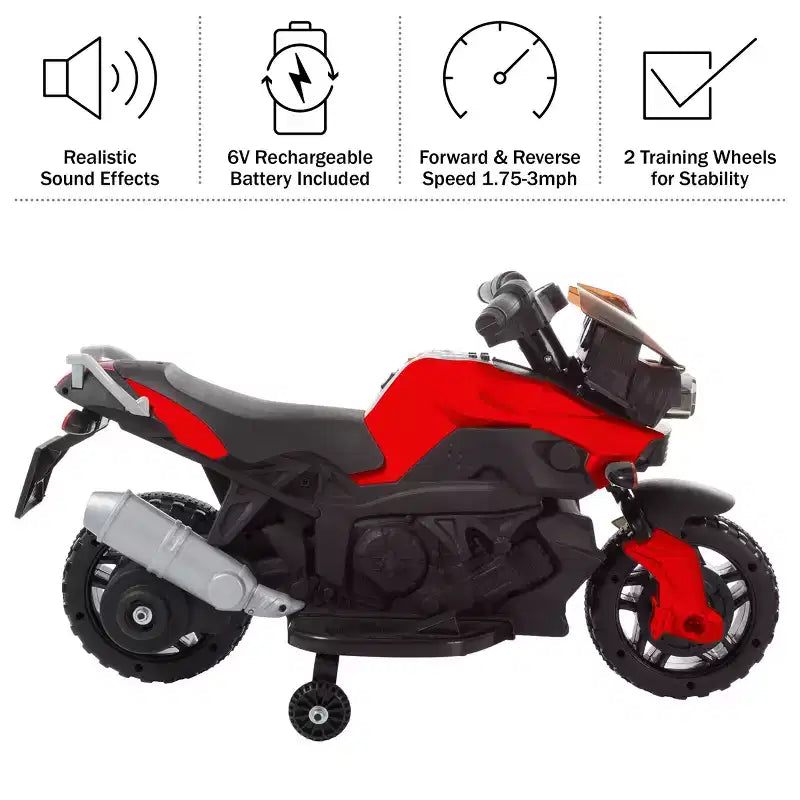 Lil' Rider 3-Wheel Kids Electric Motorcycle