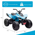 Acekool 12V Kids Ride-On BMW Motorcycle with Remote, 2 Speeds, Music, USB, LED Lights & Training Wheels  White