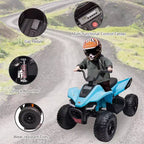 Acekool 12V Kids Ride-On BMW Motorcycle with Remote, 2 Speeds, Music, USB, LED Lights & Training Wheels  White