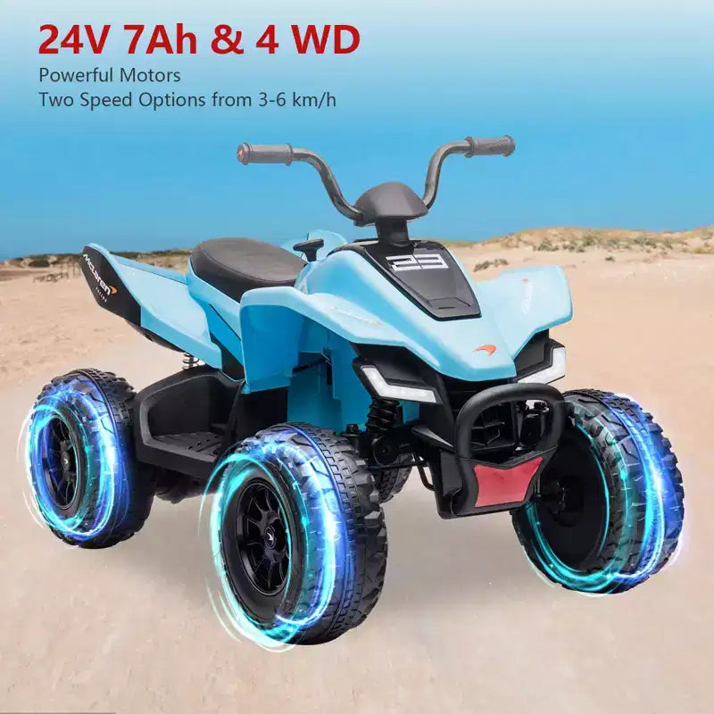 Acekool 12V Kids Ride-On BMW Motorcycle with Remote, 2 Speeds, Music, USB, LED Lights & Training Wheels  White