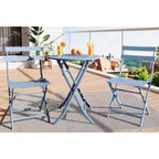 3 Piece Patio Set,Folding Patio Table and Chairs, Folding Outdoor Patio Furniture Sets,Weather Resistant Conversation Set for Yard Garden
