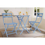 3 Piece Patio Set,Folding Patio Table and Chairs, Folding Outdoor Patio Furniture Sets,Weather Resistant Conversation Set for Yard Garden