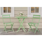 3 Piece Patio Set,Folding Patio Table and Chairs, Folding Outdoor Patio Furniture Sets,Weather Resistant Conversation Set for Yard Garden