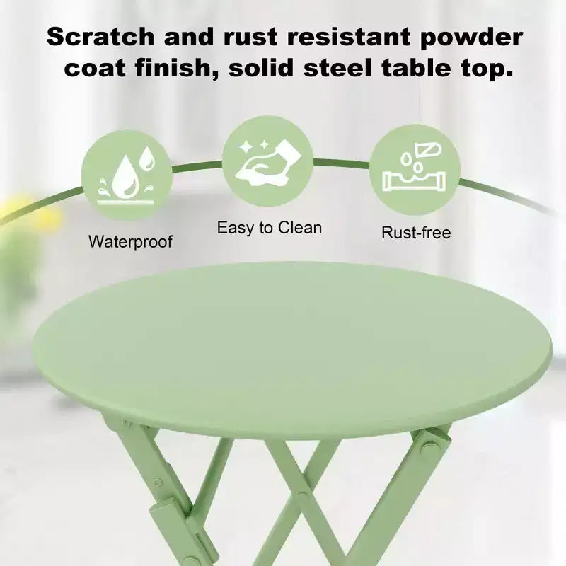 3 Piece Patio Set,Folding Patio Table and Chairs, Folding Outdoor Patio Furniture Sets,Weather Resistant Conversation Set for Yard Garden