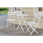 3 Piece Patio Set,Folding Patio Table and Chairs, Folding Outdoor Patio Furniture Sets,Weather Resistant Conversation Set for Yard Garden